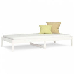 vidaXL Fehér tömör fenyőfa kanapéágy 90 x 190 cm (3ft single) (820423) - plaza8
