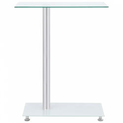 vidaXL U-alakú átlátszó edzett üveg kisasztal 45 x 30 x 58 cm (249535)