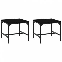 vidaXL 2 db fekete szerelt fa kisasztal 40 x 40 x 35 cm (819403) - plaza8