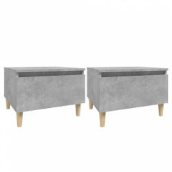 vidaXL 2 db betonszürke szerelt fa kisasztal 50x 46 x 35 cm (819509)