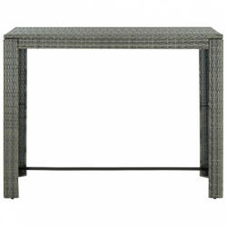 vidaXL Szürke polyrattan kerti bárasztal 140, 5 x 60, 5 x 110, 5 cm (45878) - plaza8