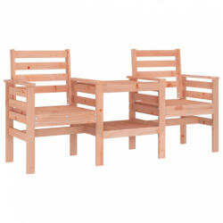 vidaXL Kétszemélyes tömör douglas fa kerti pad asztallal (825161) - plaza8