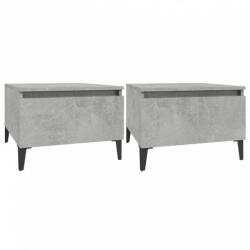 vidaXL 2 db betonszürke szerelt fa kisasztal 50x 46 x 35 cm (819525)