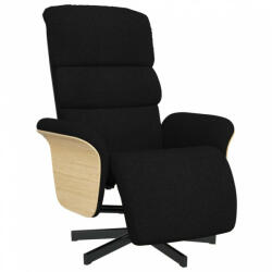 vidaXL Fekete szövet dönthető fotel lábtartóval (356603) - plaza8