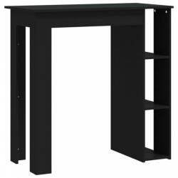 vidaXL Fekete forgácslap bárasztal polccal 102 x 50 x 103, 5 cm (809459) - plaza8