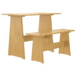 vidaXL Mézbarna tömör fenyőfa étkezőasztal paddal (327250) - plaza8