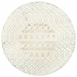 vidaXL Vintage stílusú fehér kör alakú fém bisztróasztal 40 x 70 cm (245938) - plaza8