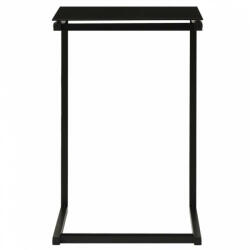 vidaXL Fekete edzett üveg kisasztal 40 x 40 x 60 cm (322784)