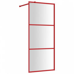 vidaXL Piros zuhanyfal átlátszó esg üveggel 80 x 195 cm (154934) - plaza8