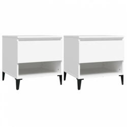 vidaXL 2 db fehér szerelt fa kisasztal 50 x 46 x 50 cm (819549)