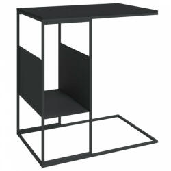 vidaXL Fekete szerelt fa kisasztal 55x36x59, 5 cm (343105) - plaza8