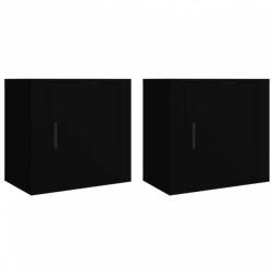 vidaXL 2 db fekete falra szerelhető éjjeliszekrény 50 x 30 x 47 cm (816867) - plaza8