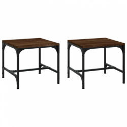 vidaXL 2 db barna tölgyszínű szerelt fa kisasztal 40x40x35 cm (819411) - plaza8