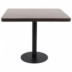 vidaXL Sötétbarna mdf bisztróasztal 80 x 80 cm (286434) - plaza8