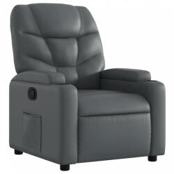 vidaXL Szürke műbőr dönthető fotel (372468) - plaza8