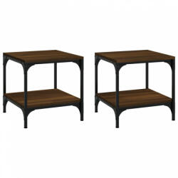 vidaXL 2 db barna tölgyszínű szerelt fa kisasztal 40 x 40 x 40 cm (819386) - plaza8