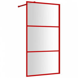vidaXL Piros zuhanyfal átlátszó esg üveggel 100 x 195 cm (154938) - plaza8