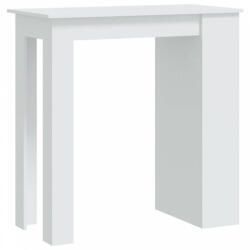 vidaXL Fehér forgácslap bárasztal tárolórekesszel 102 x 50 x 103, 5 cm (809467)