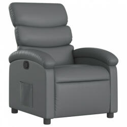 vidaXL Szürke műbőr dönthető fotel (371716) - plaza8