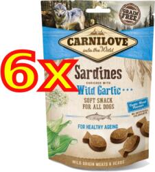 CARNILOVE Dog Semi Moist Snack Szardínia - Vad fokhagyma 6 x 200 g ( Sardines - Wild Garlic )