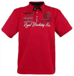 LAVECCHIA tricou polo pentru bărbați 4688 oversize Rosu 8XL