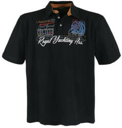 LAVECCHIA tricou polo pentru bărbați 4688 oversize Negru 3XL
