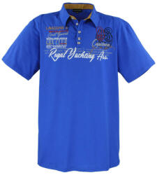 LAVECCHIA tricou polo pentru bărbați 4688 oversize Albastru 6XL