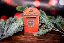 Minikek Postaláda a Mikuláshoz karácsonyi dekoráció - 14cm