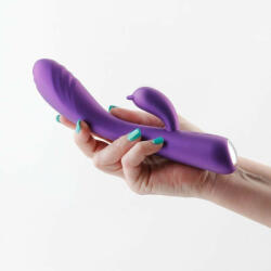 NS Novelties Vibrator rafinat din silicon, cu stimulator clitoridian Royals - Duchess -Metallic Purple (21.2cm) (657447107122)