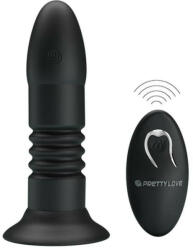 Pretty Love Plug anal din silicon cu 4 functii de vibratie si 4 functii de miscari sus si jos Vibrator Anal Pretty Love Magic Jingers (13.8cm) (6959532322552)