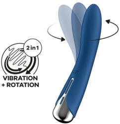 Satisfyer Vibrator rotativ pentru punctul G cu 5 viteze de rotație Satisfyer Spinning Vibe 1, blue (4061504048703)