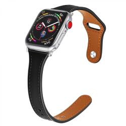 Techsuit Curea dama pentru Apple Watch 1/2/3/4/5/6/7/8/9/SE/SE 2/Ultra/Ultra 2 (42/44/45/49mm) - Techsuit Watchband (W033) - Black (KF239820) - casacuhuse