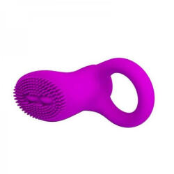 Pretty Love Inel vibrator din silicon cu stimulator clitoridian Love Cobra Purple (6959532316698)