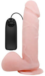 LyBaile Vibrator cu telecomanda prevazut cu un ax flexibil, cu vene si ventuza de fixare Dong Flesh 20cm (6959532304459)