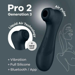 Satisfyer Stimulator Clitoris Pro 2 Generation 3 with Liquid Air black Bluetooth/App (4061504051857)