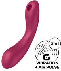 Satisfyer Vibrator 3 în 1 Satisfyer Curvy Trinity 1, red (17, 5cm) (4061504036496) Vibrator