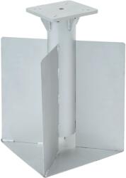 vidaXL Стойка за чадър за вграждане сребриста 27, 5x27, 5x45 см стомана (4003368)
