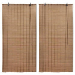 vidaXL 2 db barna bambusz redőny 100 x 160 cm (3057519) - sabrukkertje