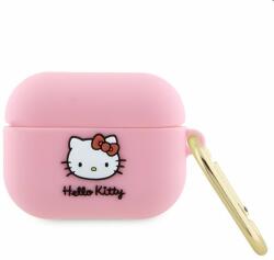 Karl Lagerfeld Hello Kitty Liquid Silicone 3D Kitty Head Logo tok Apple AirPods Pro számára, rózsaszín (57983116941)
