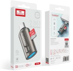 Earldom Преходник Earldom ET-OT9, Type-C и четец за карти, OTG, Сив - 40356