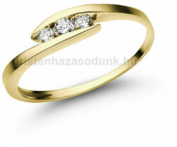Úristen, házasodunk! E339SC - CIRKÓNIA köves sárga arany Eljegyzési Gyűrű