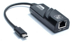 SPACER ADAPTOR RETEA USB SPACER adaptor, USB 3.1 Type-C (T) la RJ45 (M), 0.15m, 10/100/1000 Mbit/s, Grey, "SPC-Type-C/RJ45-01" (timbru verde 0.08 lei) (SPC-Type-C/RJ45-01)