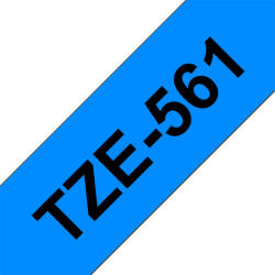 BROTHER szalag TZe-561, Kék alapon Fekete, Laminált, 36mm 1.4", 8 méter (TZE561)