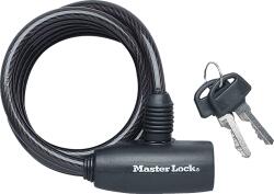 Masterlock Kulcsos kábelzár, fekete, 1, 8m x 8mm (8126EURDPRO)