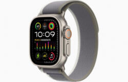 Apple Watch Ultra 2 GPS + Cellular 49mm titántok, zöld-szürke terep pánt (M/L) (MRF43FD/A)