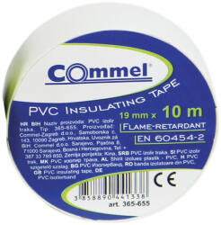 Commel szigetelőszalag 19mm x 10m fehér 1 db (365-655) - alphadenthigienia
