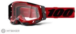 100% Racecraft 2 downhill szemüveg, piros/átlátszó lencse (RACECRAFT 2 Goggle - Red - Clear Lens)