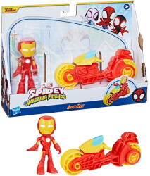 Hasbro Marvel Spidey and His Amazing Friends - Iron Man Action Figure & Motorcycle Toy Figure (F93465X0)