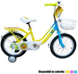 Bicicleta copii, cos si portbagaj, ratusca, roti 14 inch, diverse culori RB38536