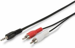 ASSMANN Audio adapter cable, stereo 3.5mm - 2x RCA 1, 5m Black AK-510300-015-S (AK-510300-015-S)